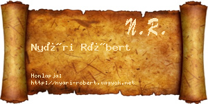 Nyári Róbert névjegykártya