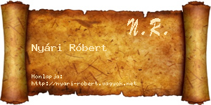 Nyári Róbert névjegykártya